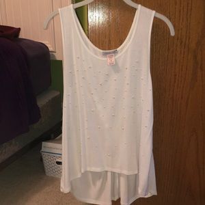 Fancy white tank top